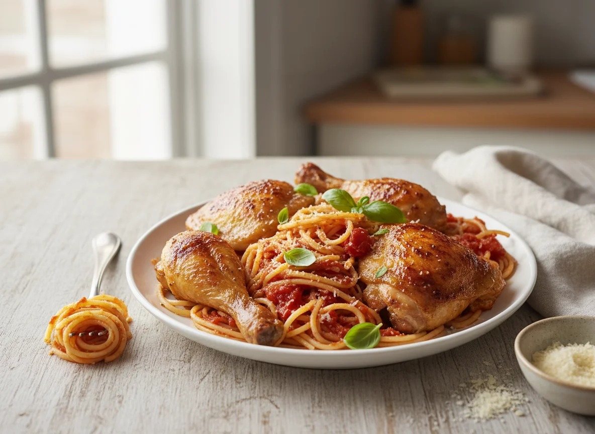 Spaghetti with Chicken photo