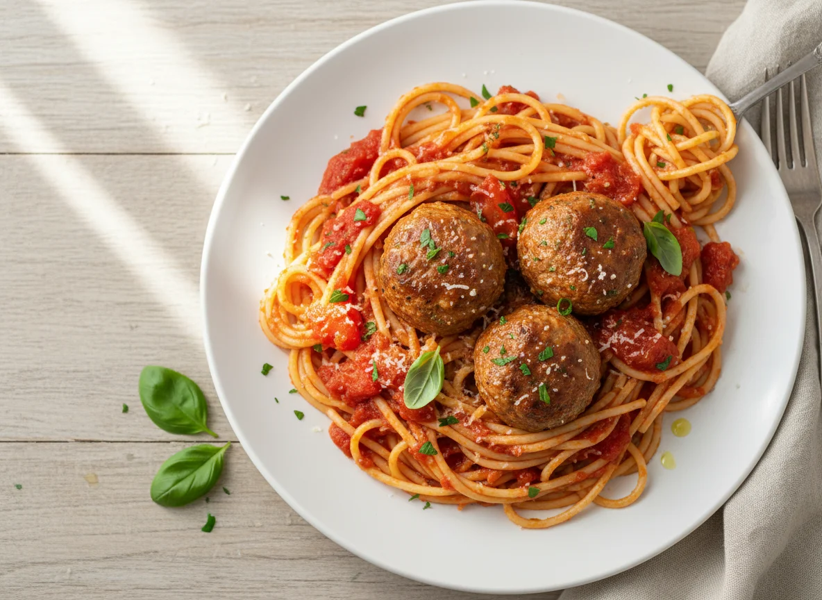 Spaghetti with Meatball photo