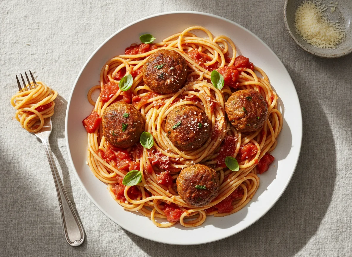Spaghetti with Meatballs photo
