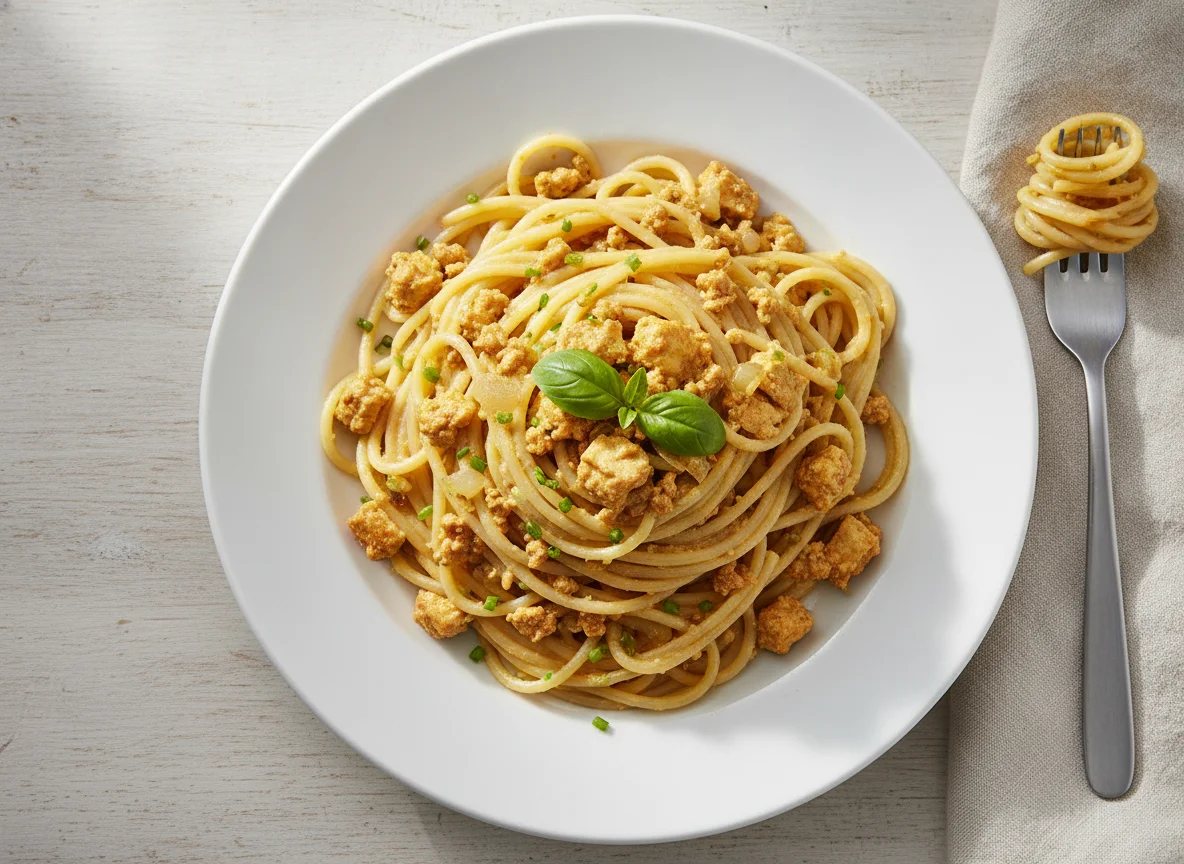 Spaghetti with Tofu Sauce photo