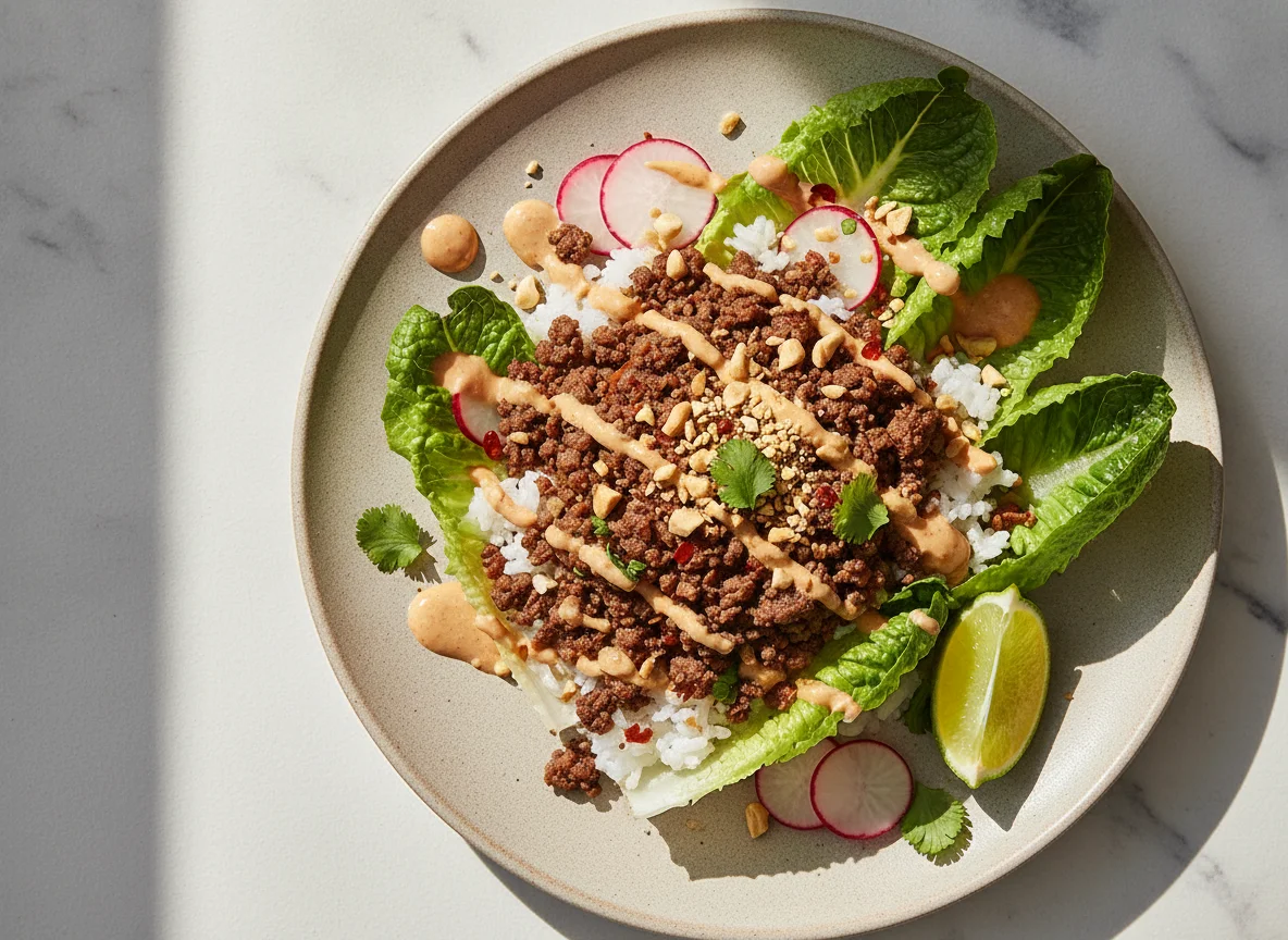 Spiced Beef and Rice Larb photo