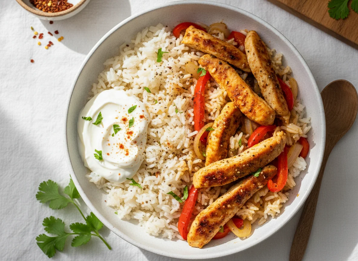 Spiced Chicken with Rice and Peppers photo