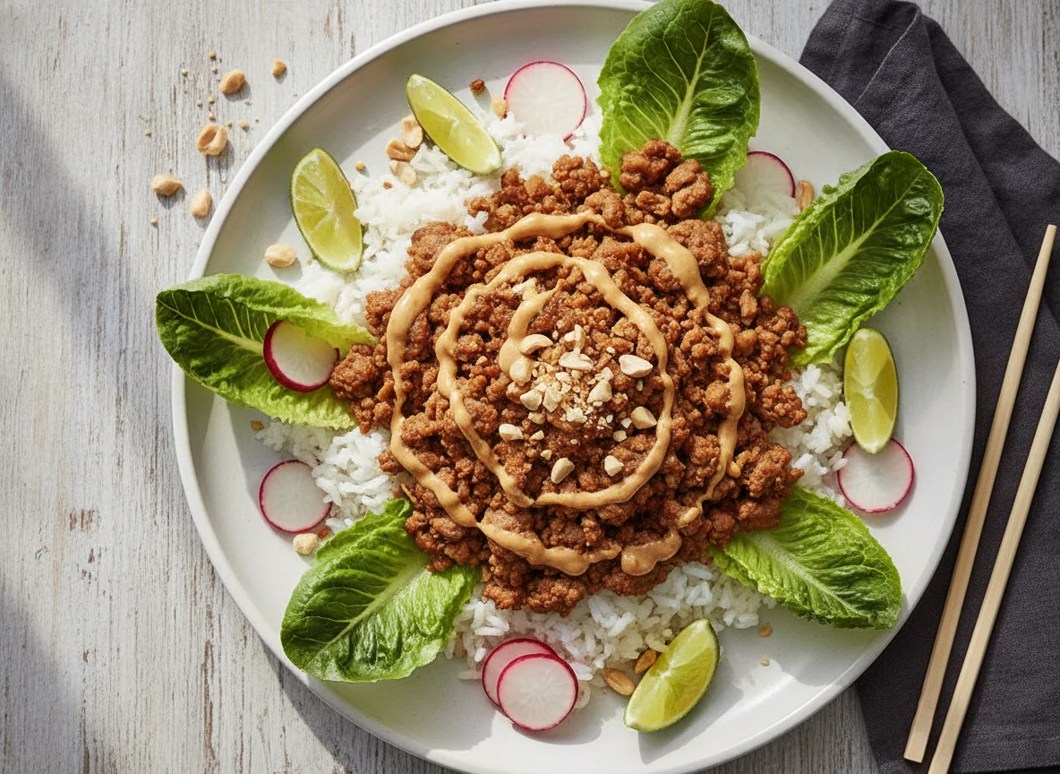 Spiced Pork and Rice Larb photo
