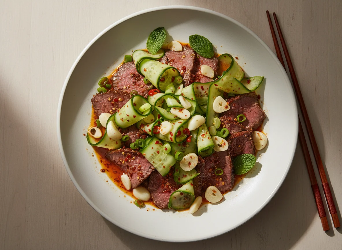 Spicy Beef and Cucumber Salad photo