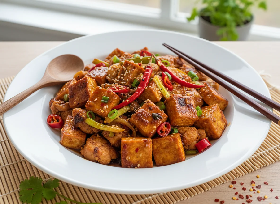 Spicy Chicken and Tofu Stir-fry photo