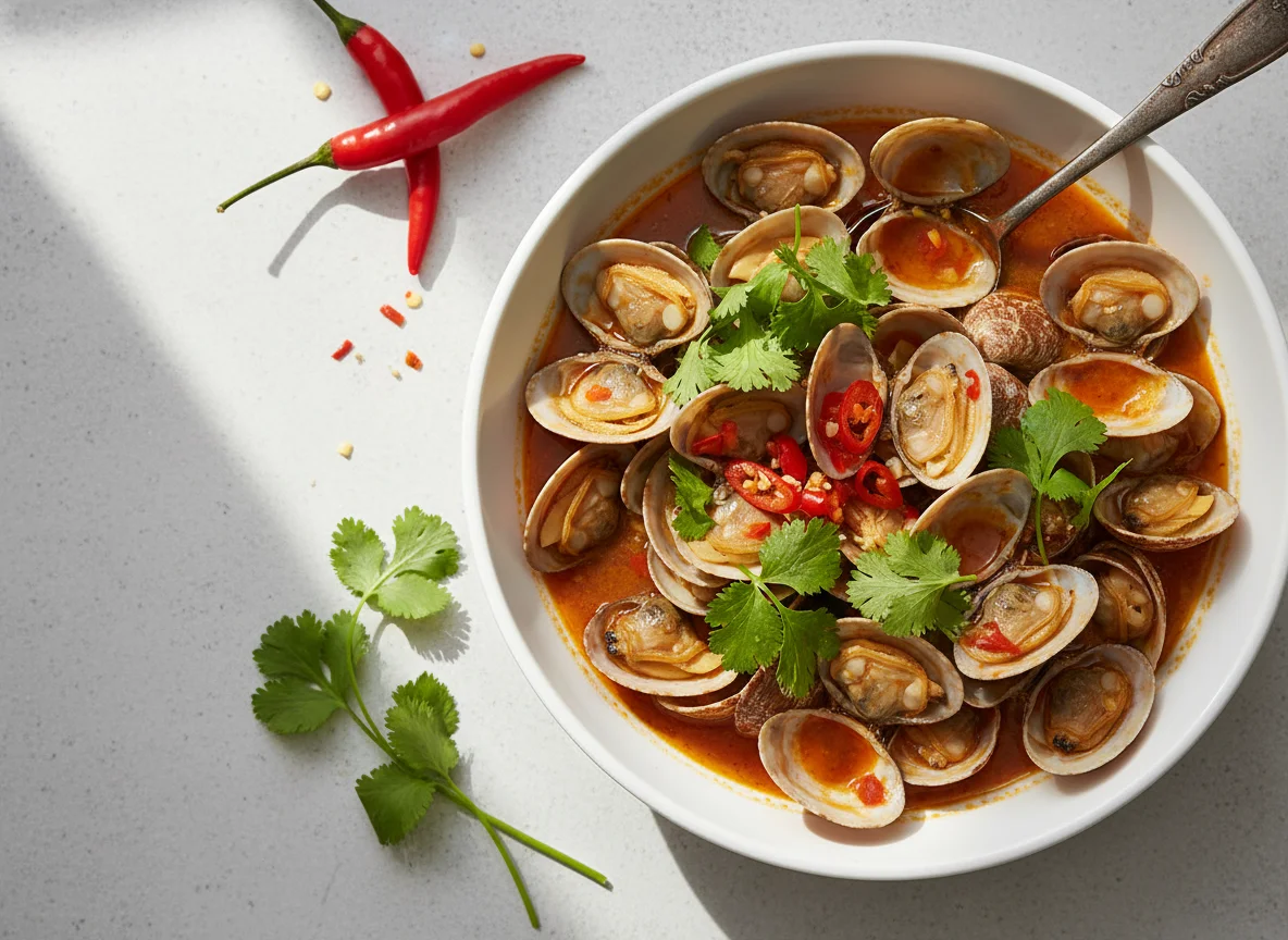 Spicy Clams with Cilantro photo