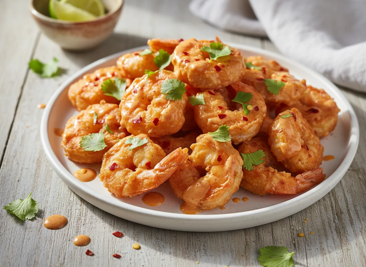 Spicy Fried Shrimp with Sauce photo