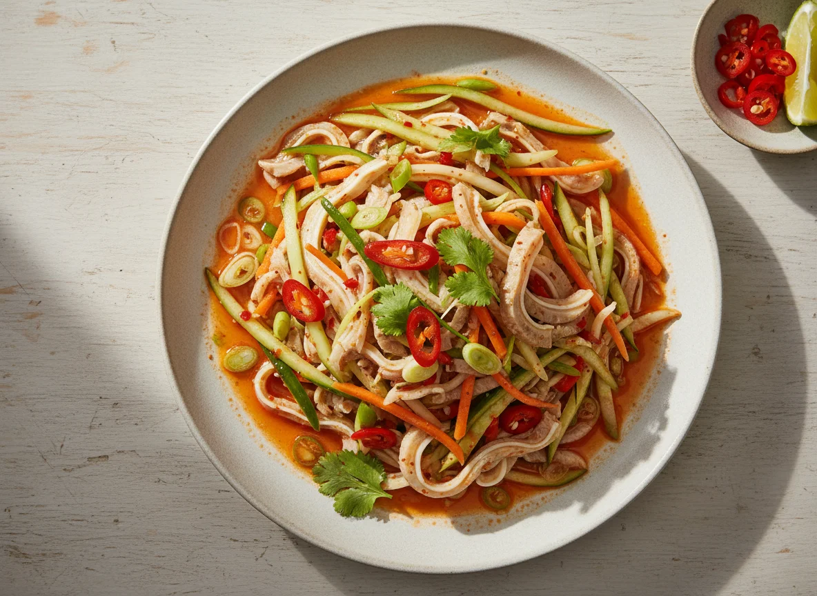 Spicy Pork Ear Salad with Pickled Vegetables photo