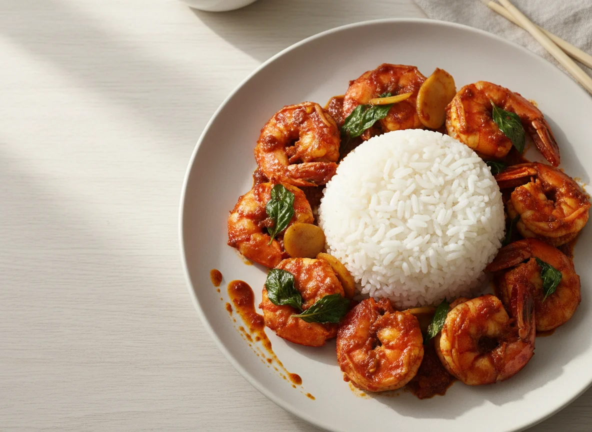 Spicy Shrimp with Rice photo