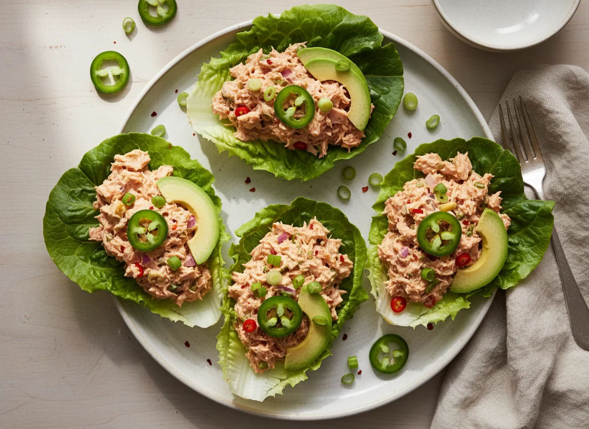 Spicy Tuna Salad Lettuce Wraps photo
