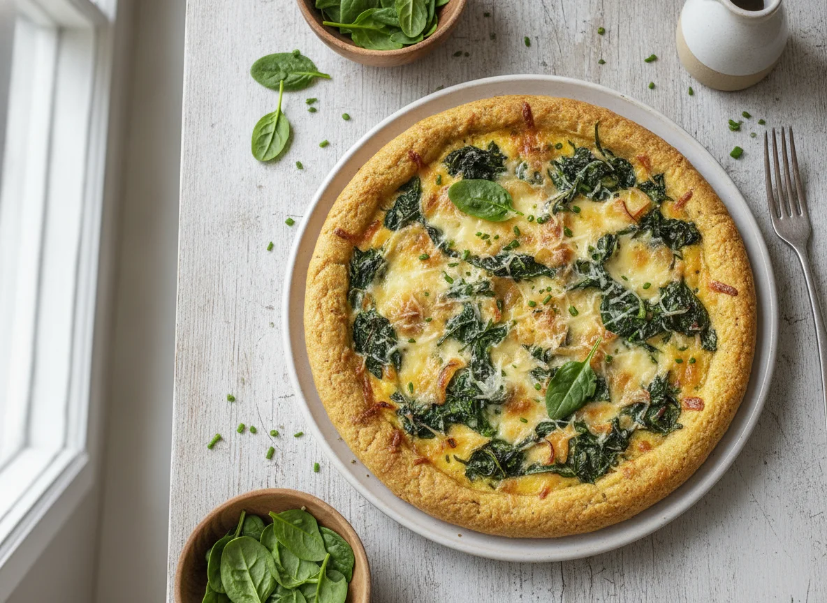 Spinach and Cheese Polenta Tart photo