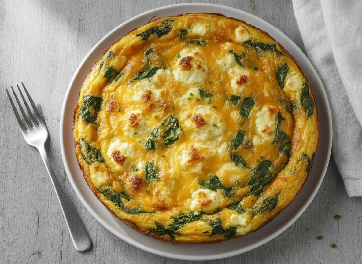 Spinach and Cottage Cheese Egg Bake photo