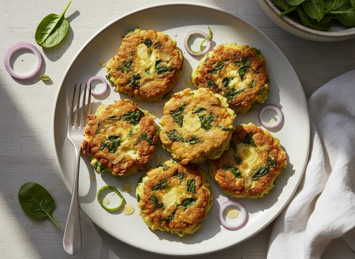 Spinach and Egg Fritters photo