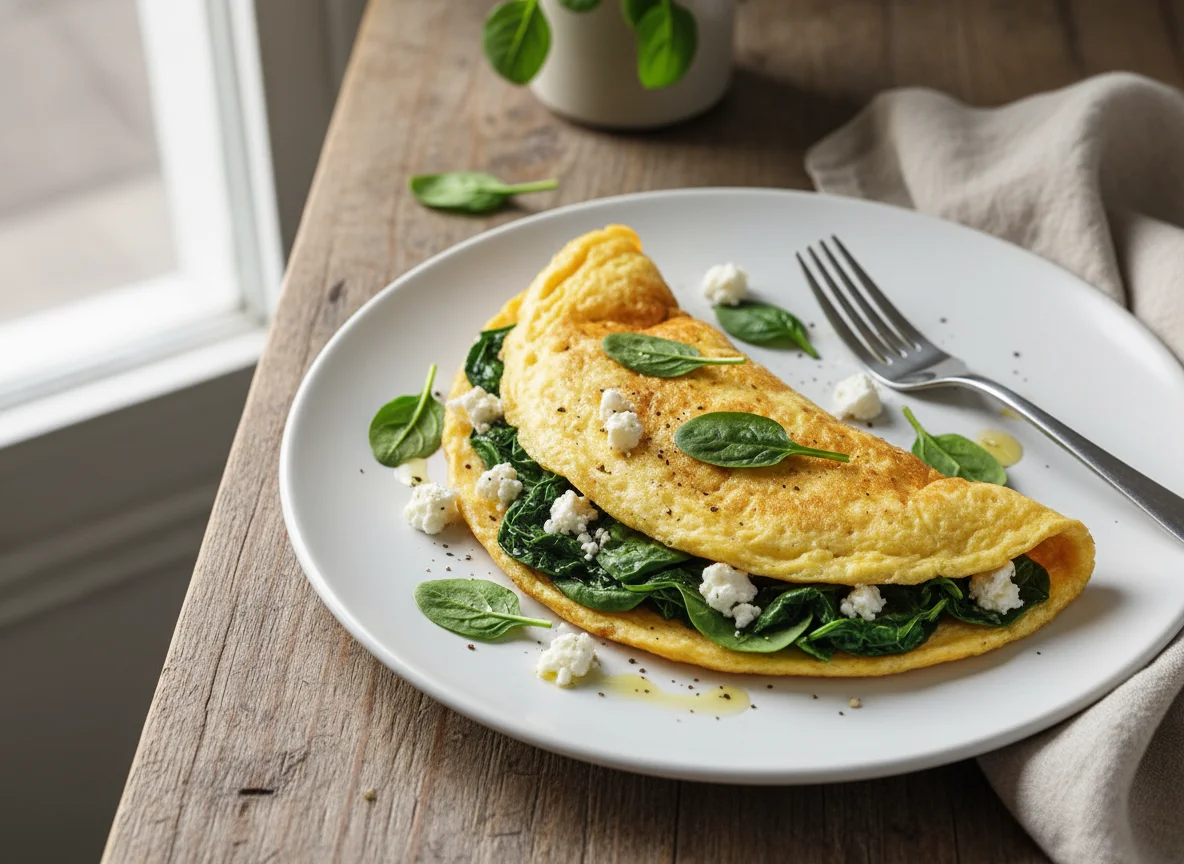 Spinach and Feta Omelet photo