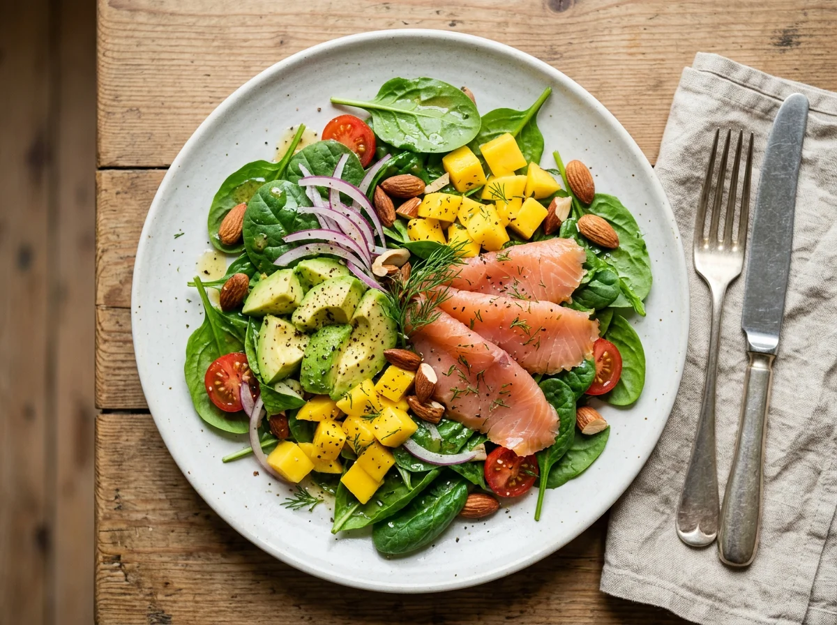 Spinach and Salmon Salad photo