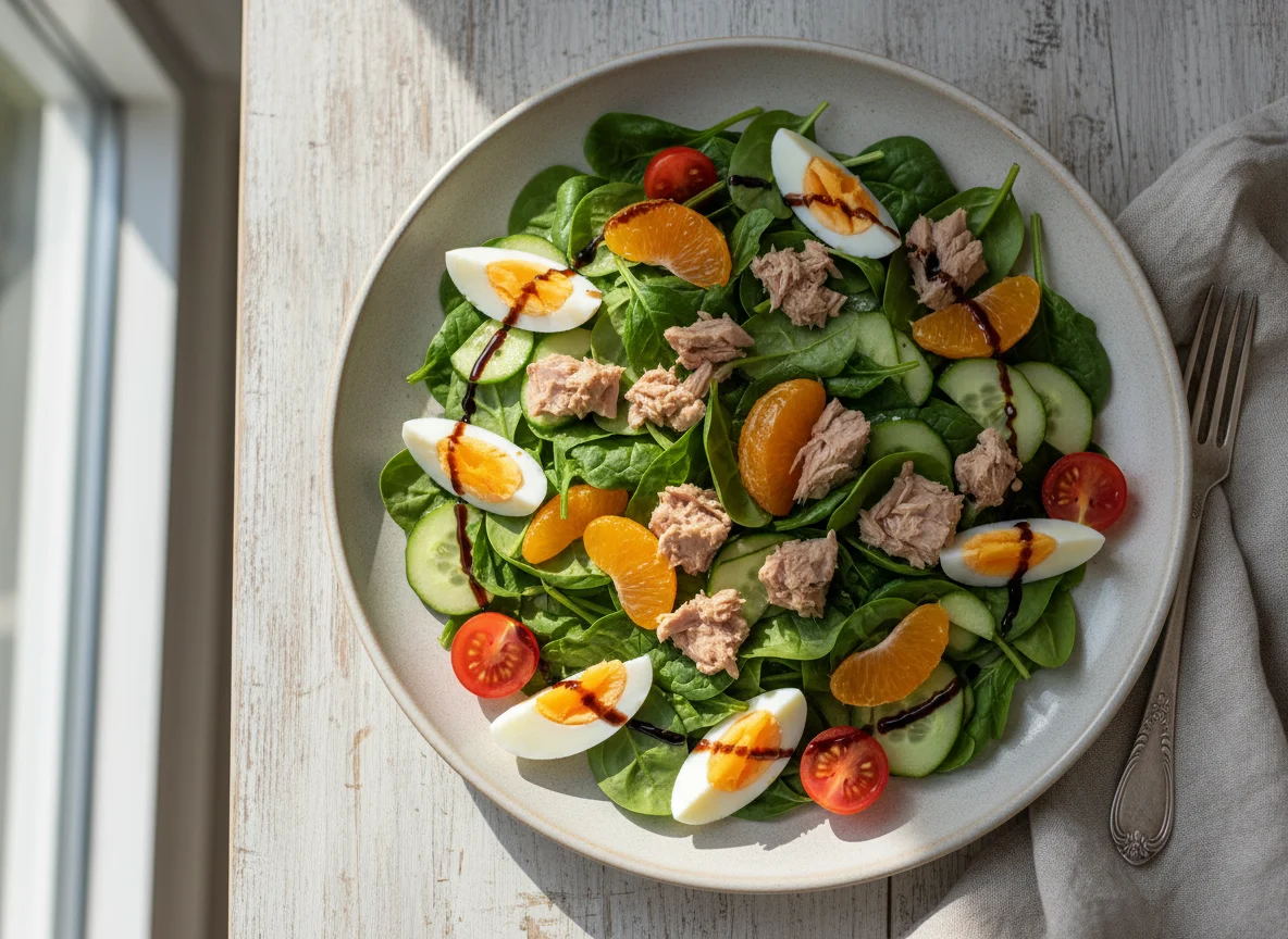 Spinach & Mandarin Tuna Salad photo