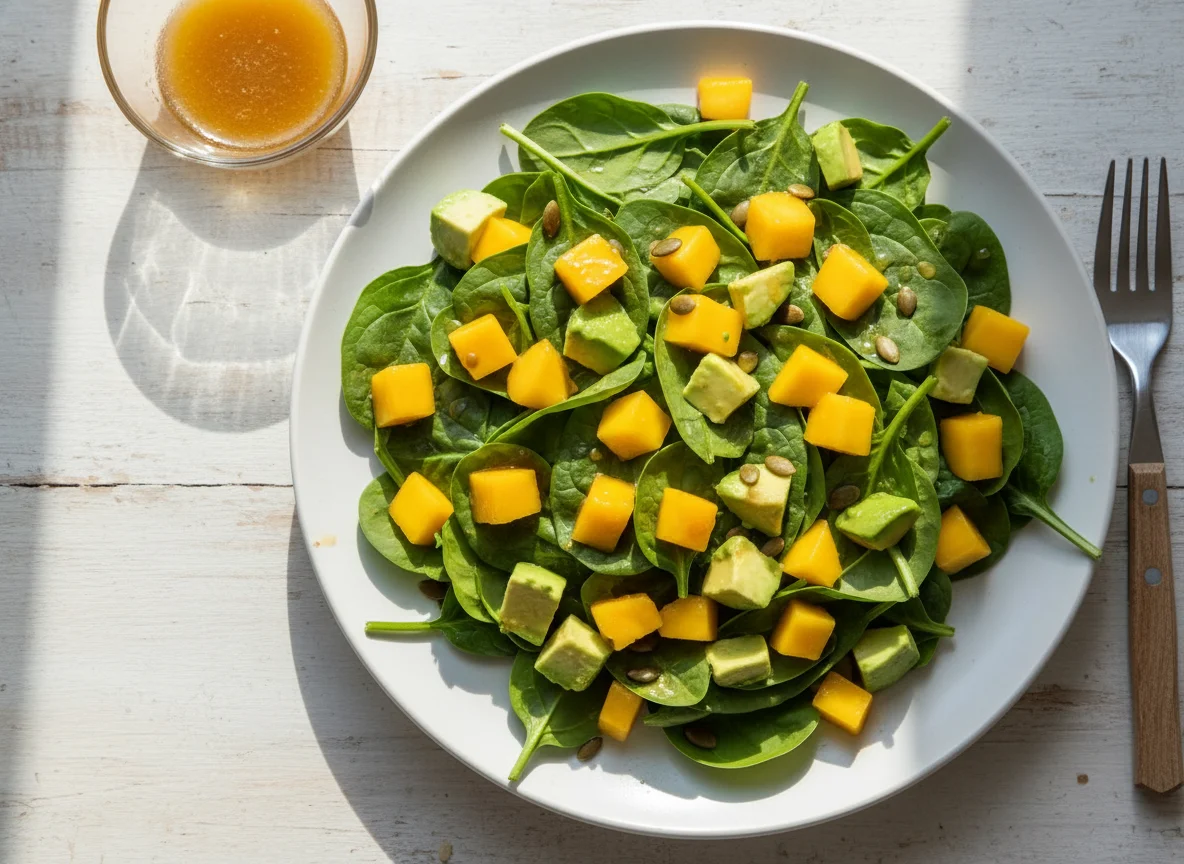 Spinach, Mango, and Avocado Salad photo