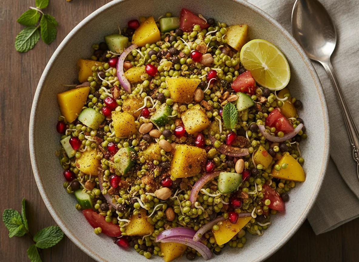 Sprouted Moong and Chana Chaat photo