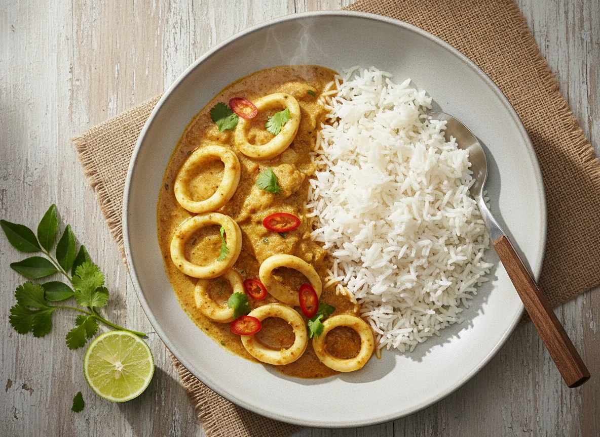 Squid Curry with Rice photo