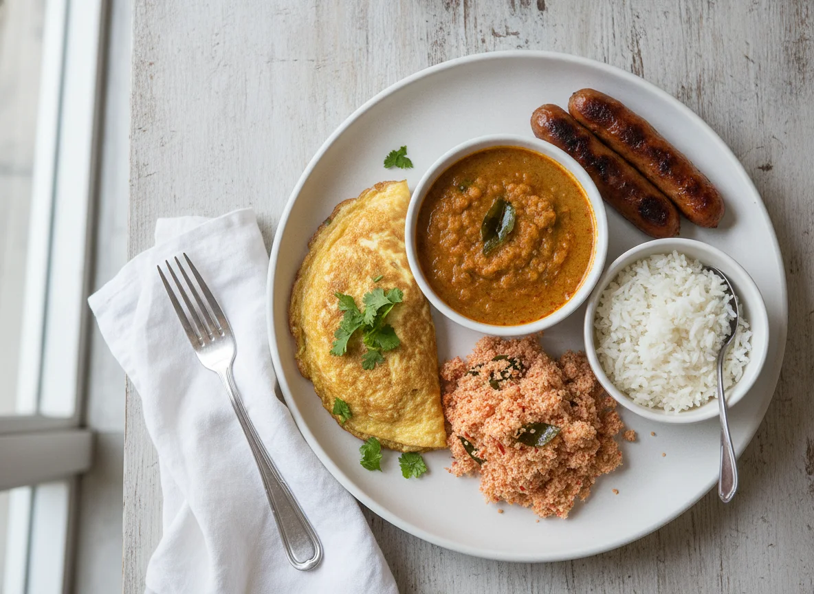 Sri Lankan Breakfast Plate photo