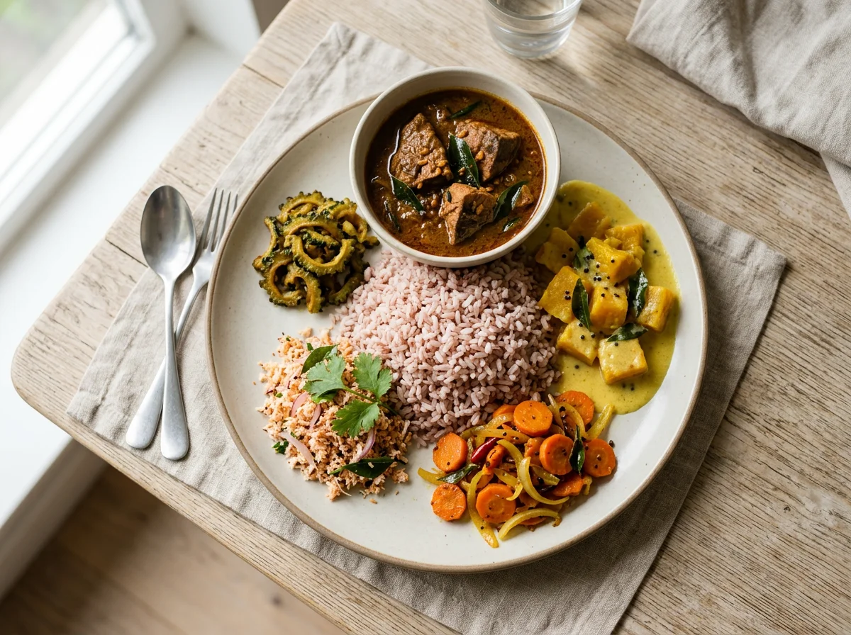 Sri Lankan Style Rice and Curry photo