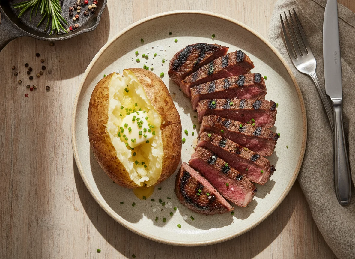 Steak and Baked Potato photo