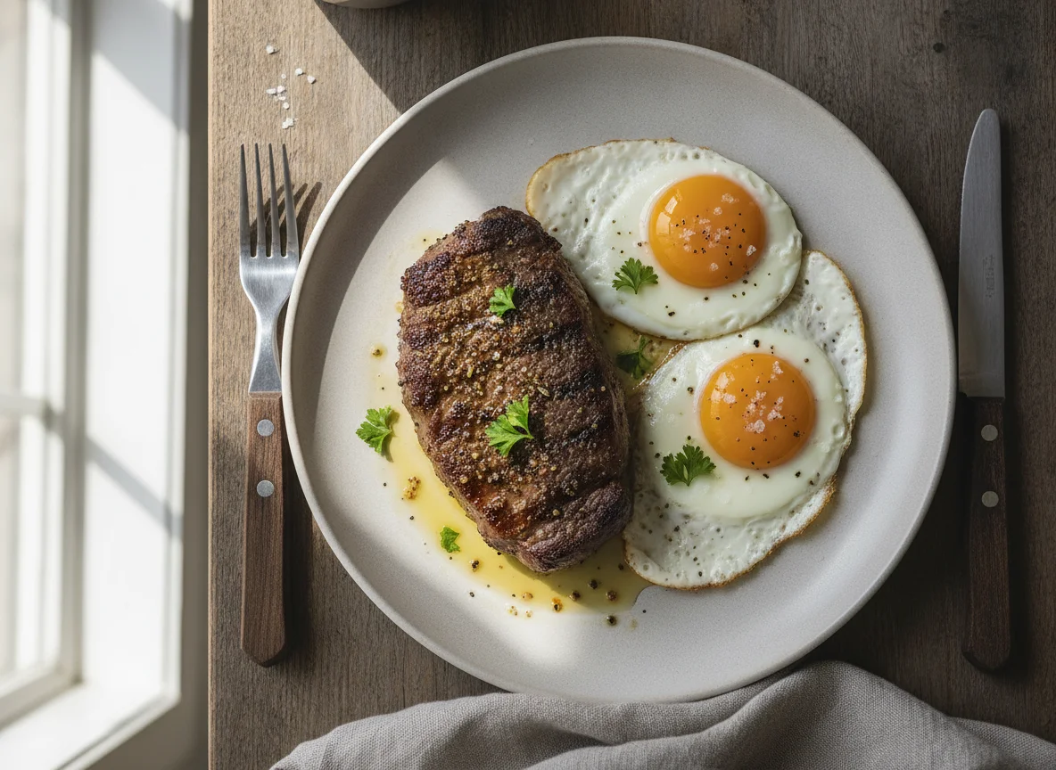 Steak and Fried Egg photo