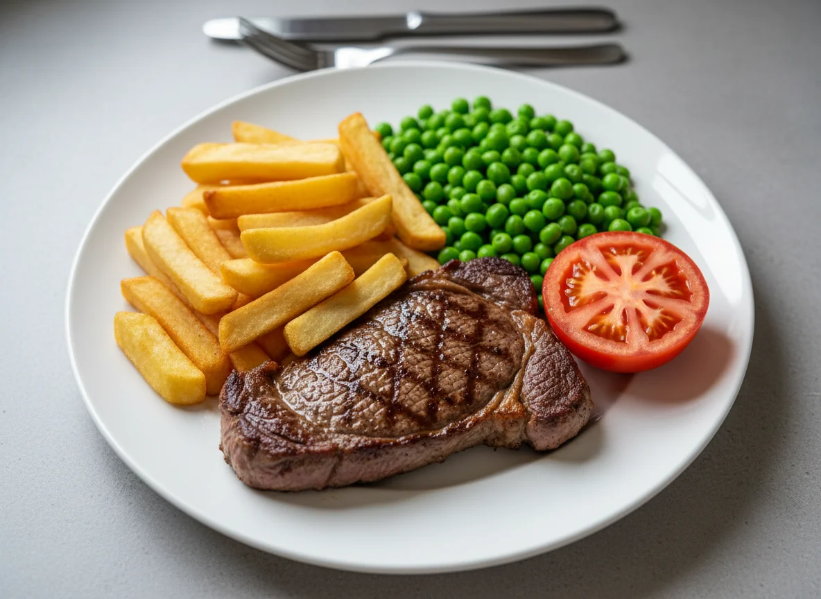 Steak, Chips and Peas photo