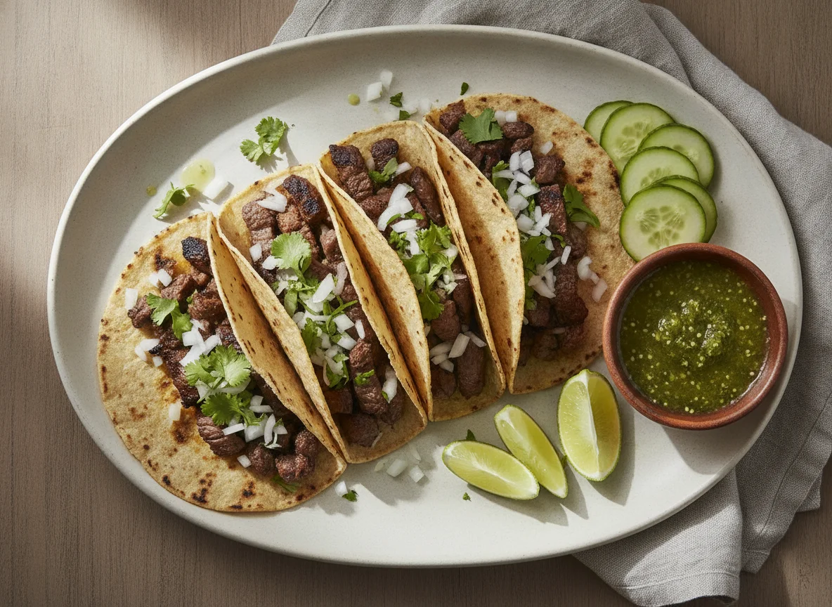 Steak Tacos with Lime and Cucumber photo