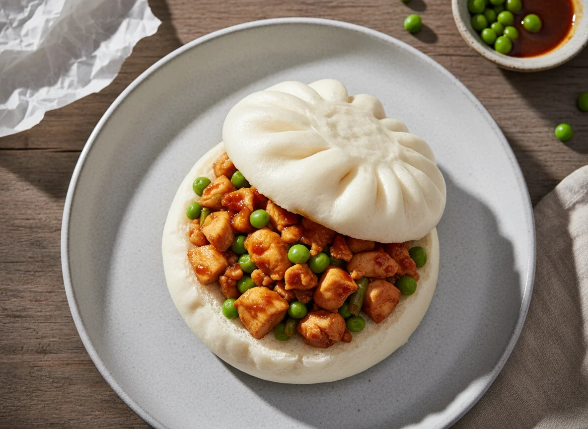 Steamed Bun (Bapao) with Chicken Filling photo