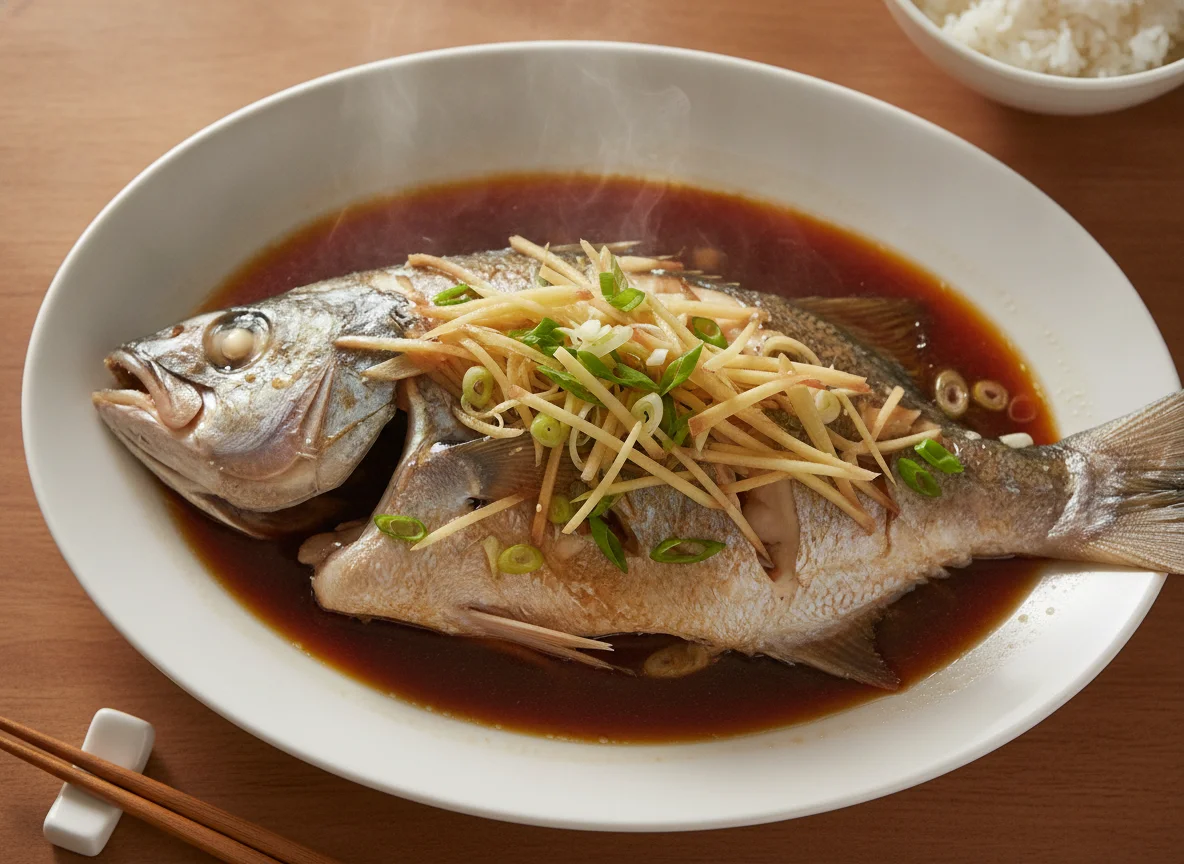 Steamed Fish Head with Soy Sauce photo
