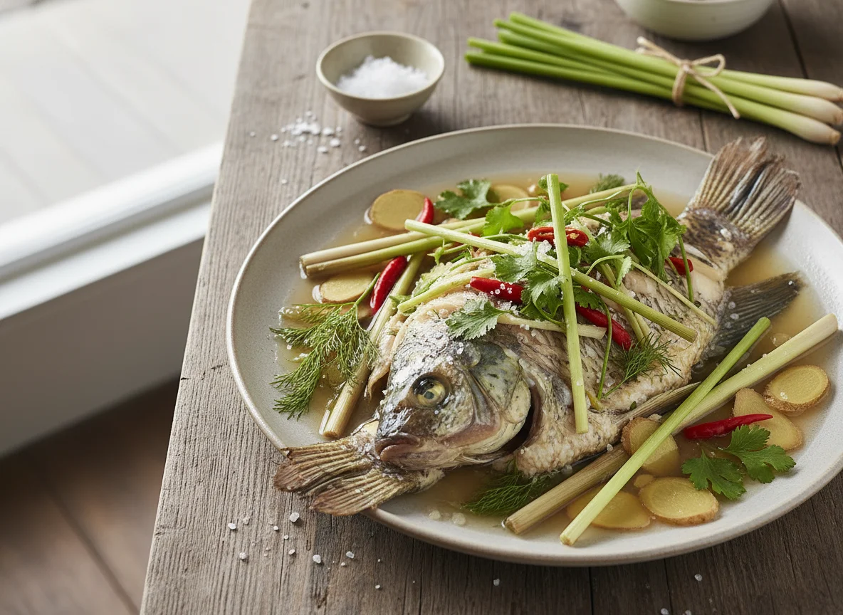 Steamed Fish with Herbs photo