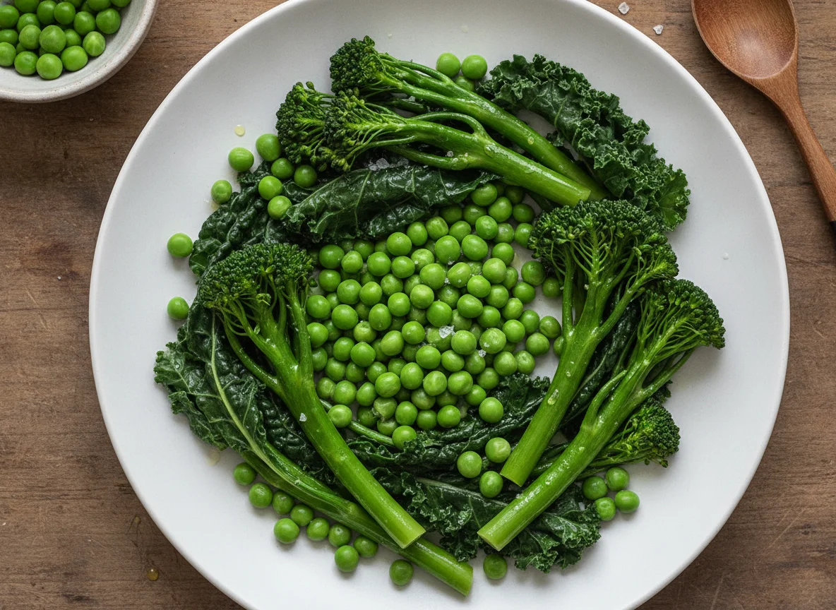 Steamed Green Vegetables photo
