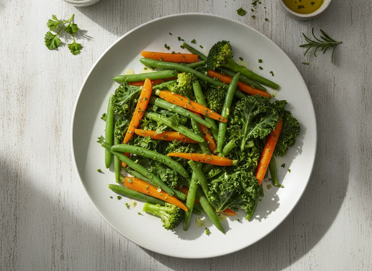 Steamed Mixed Vegetables with Herbs photo