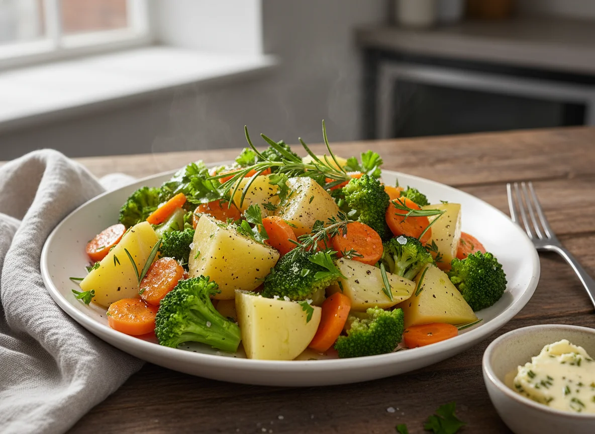 Steamed Vegetables with Herbs photo