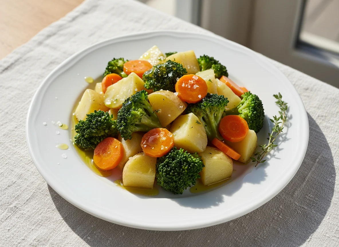 Steamed Vegetables with Olive Oil photo