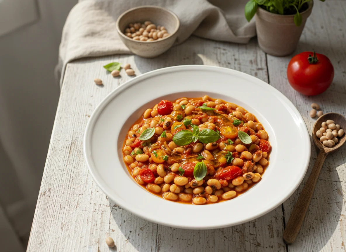Stewed Beans with Tomato Sauce photo
