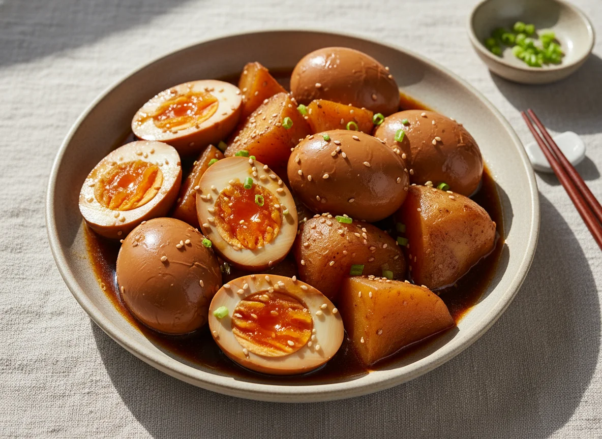 Stewed Eggs and Potatoes photo