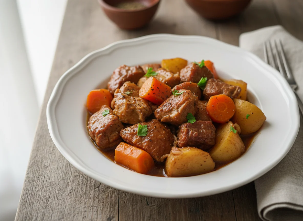 Stewed Meat and Vegetables photo