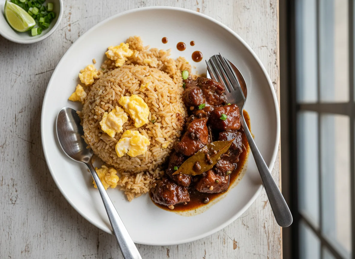 Stewed Meat with Fried Rice photo