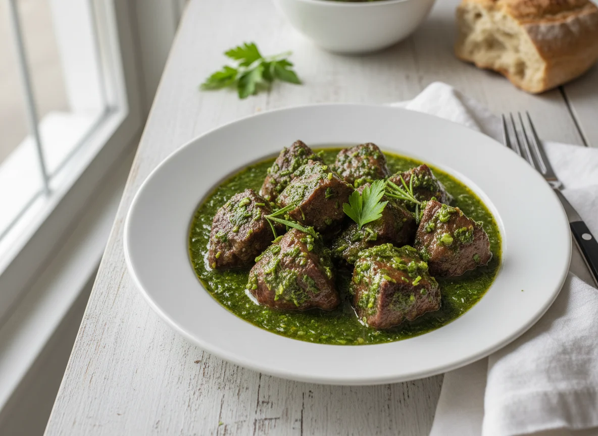 Stewed Meat with Herb Gravy photo