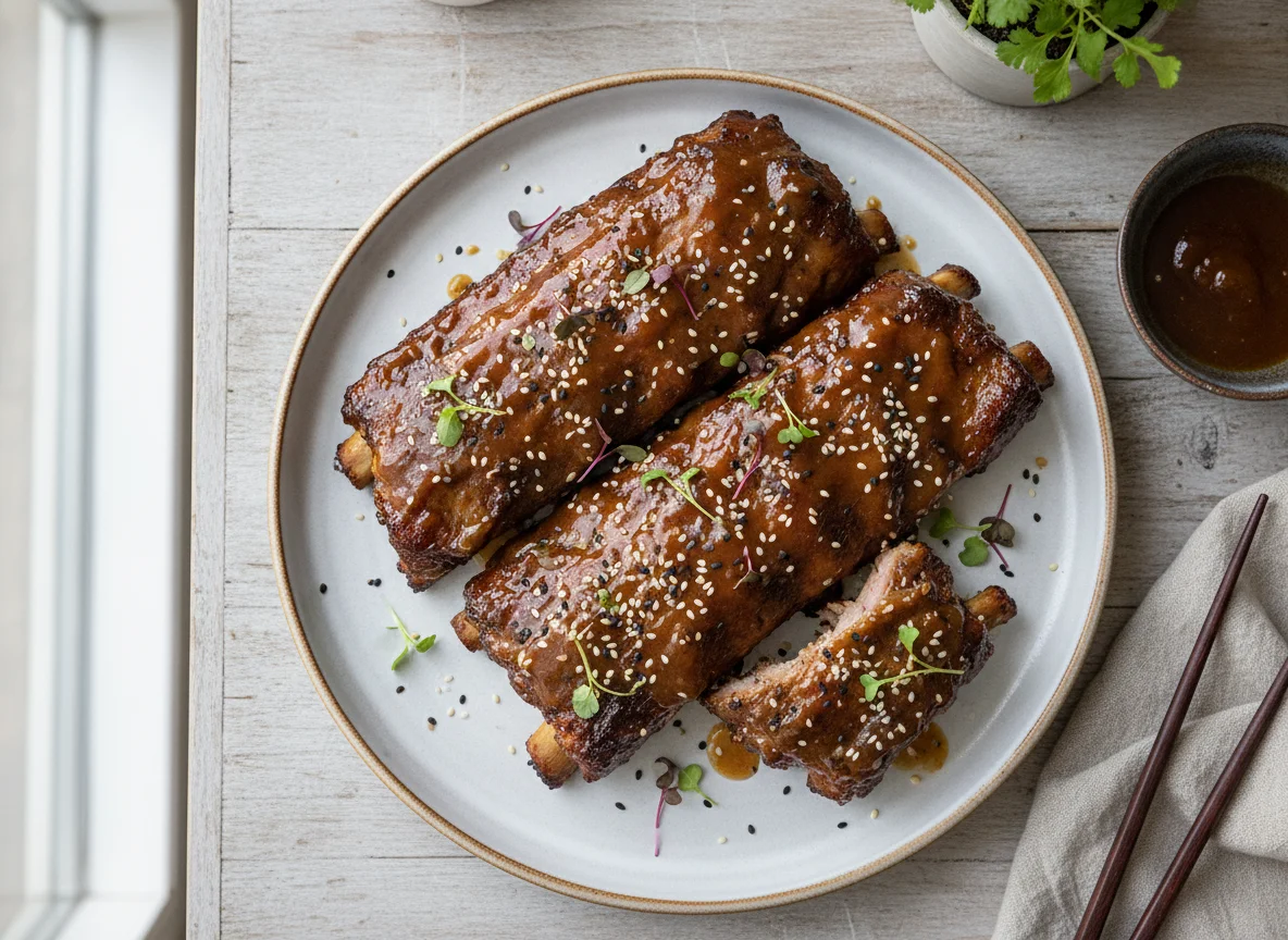 Sticky Glazed Pork Ribs photo