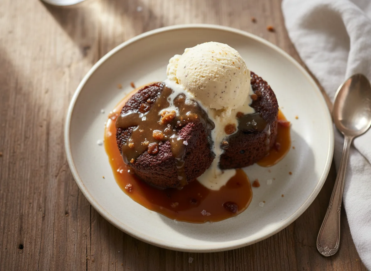 Sticky Toffee Pudding with Ice Cream photo