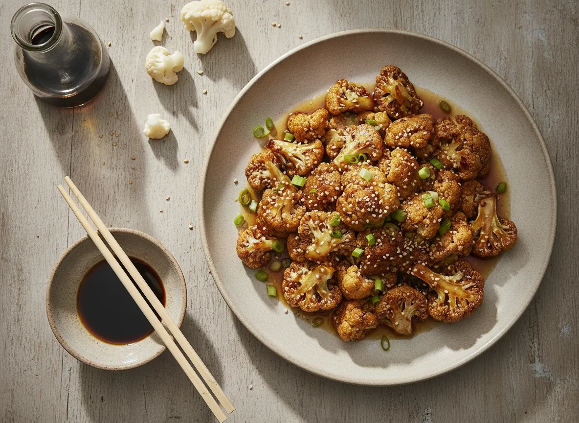 Stir-fried Cauliflower with Soy Sauce photo