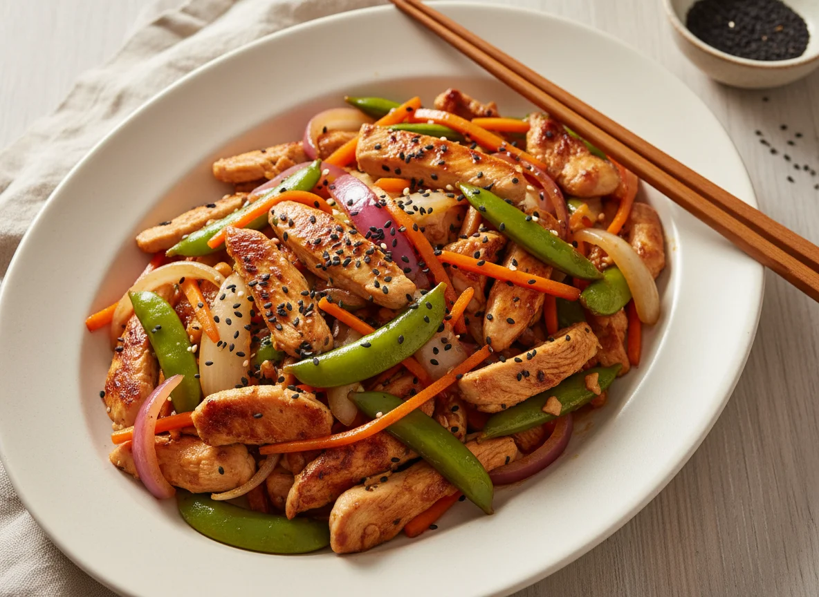 Stir-fried Chicken and Vegetables photo
