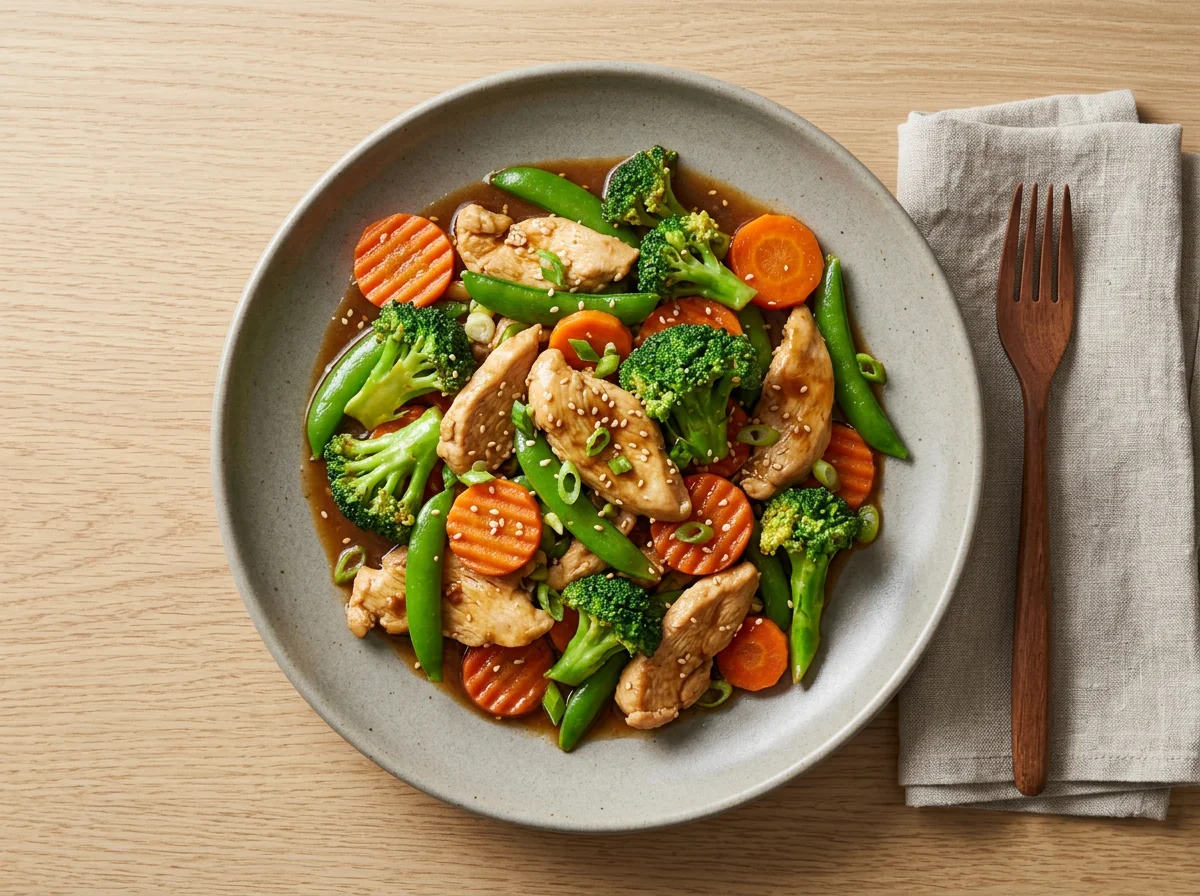 Stir-fried Chicken with Mixed Vegetables photo