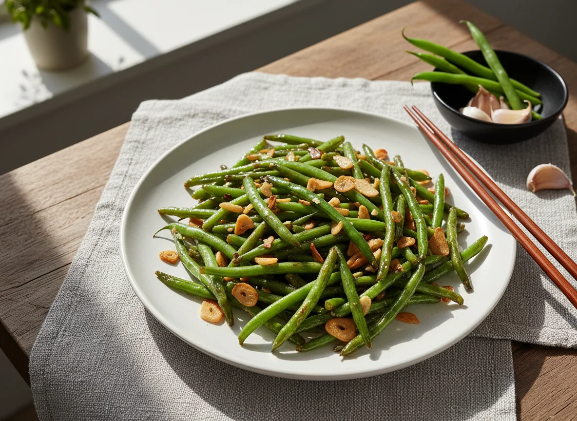 Stir-fried Green Beans with Garlic photo