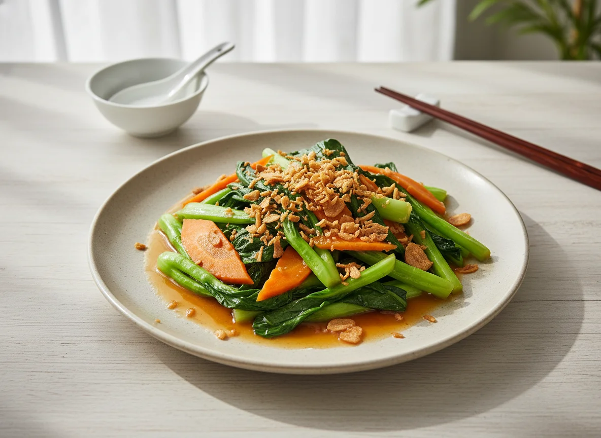 Stir-fried Kailan with Garlic photo