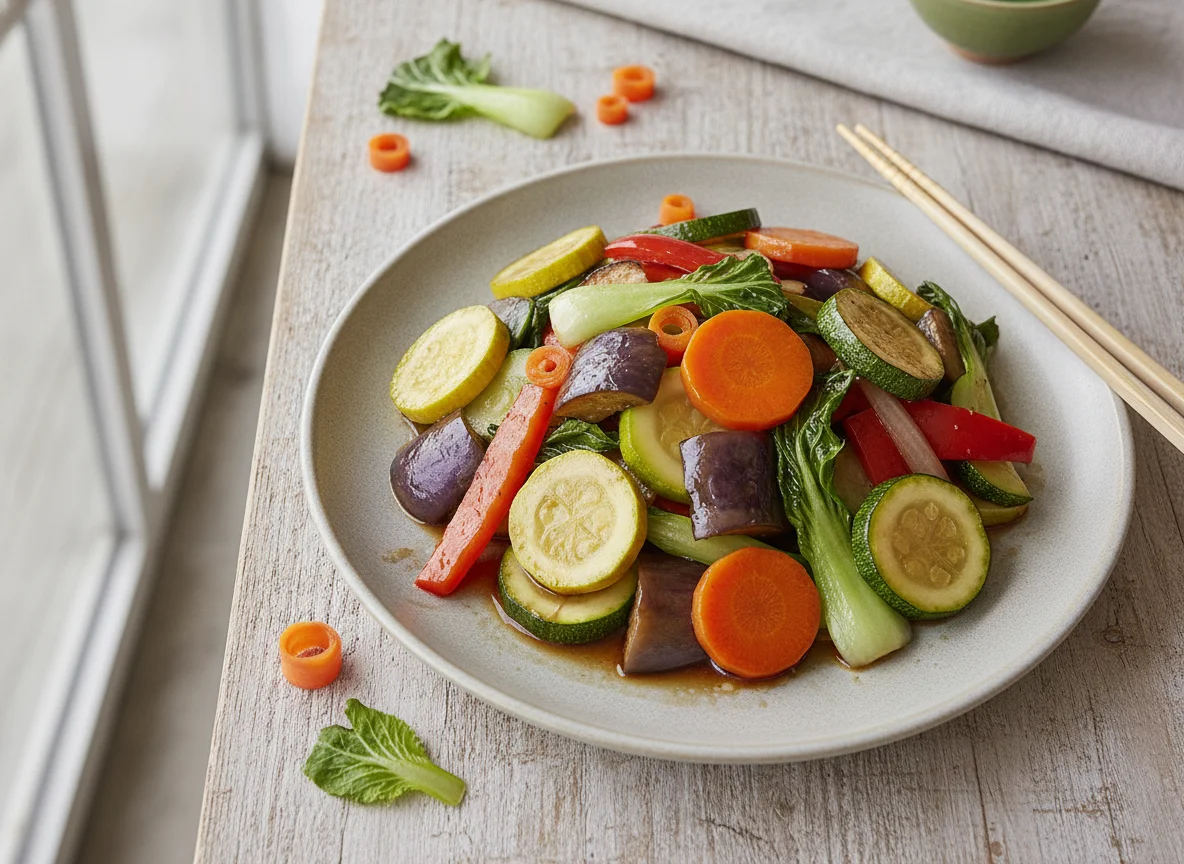 Stir-fried Mixed Vegetables with Zucchini photo