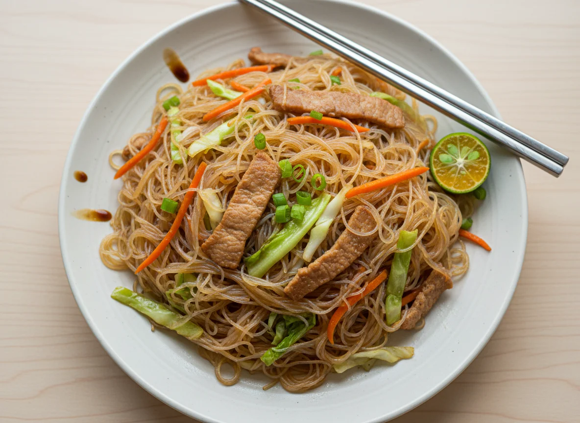 Stir-fried Noodles (Pancit Bihon style) photo